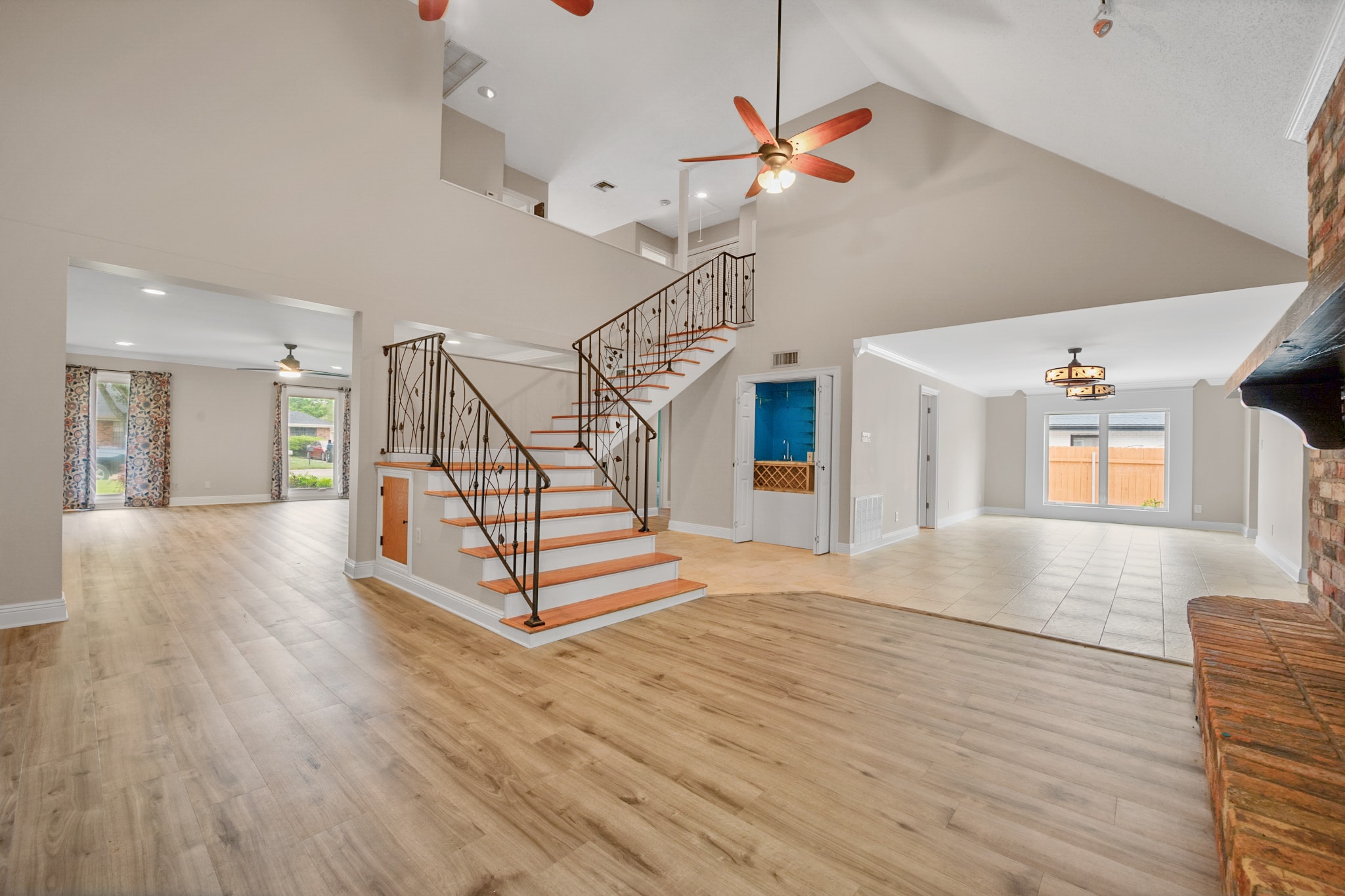 Empty living room before virtual staging