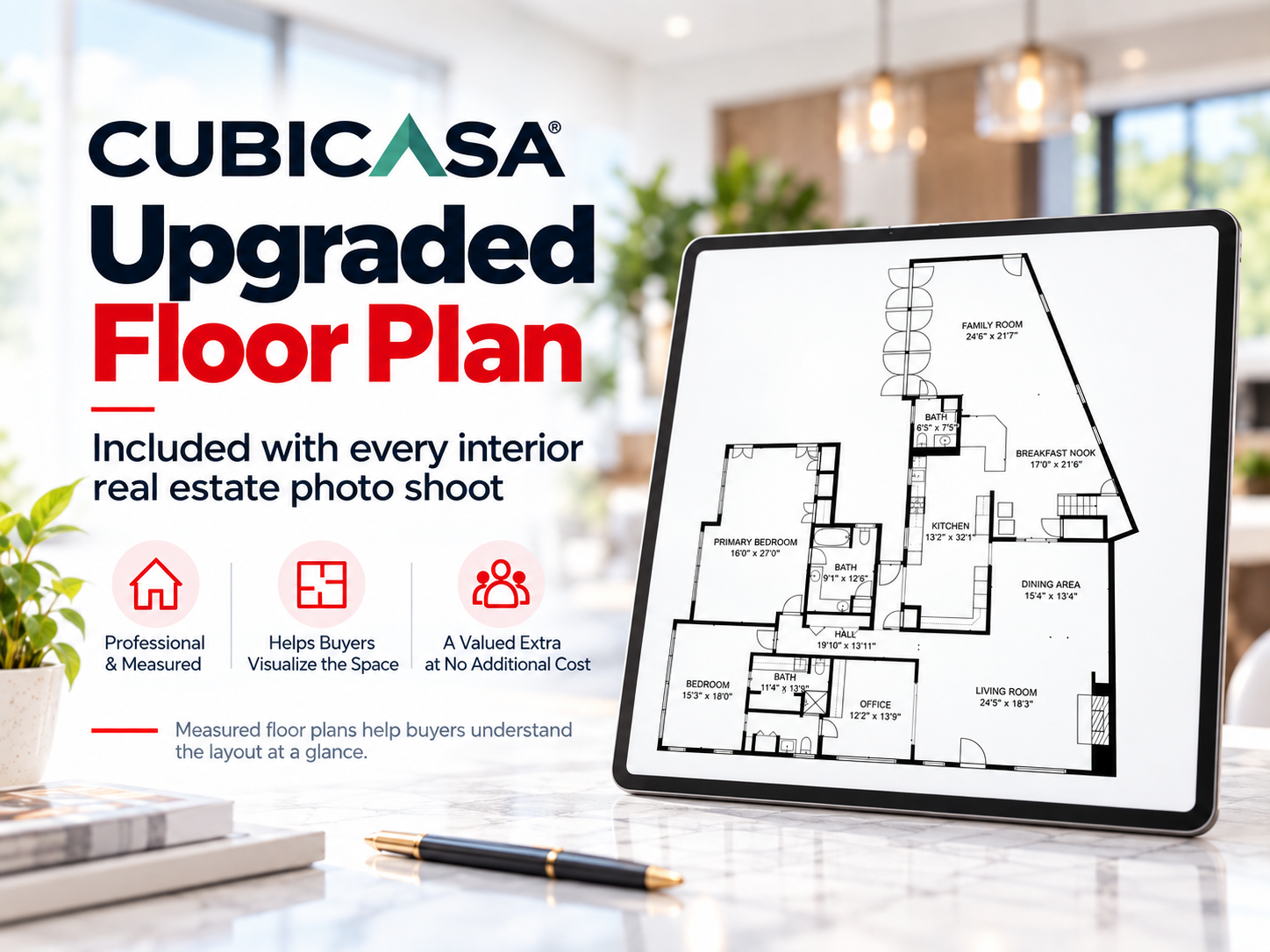 Residential floor plan with dimensions